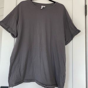 H&M basic long grey t-shirt
